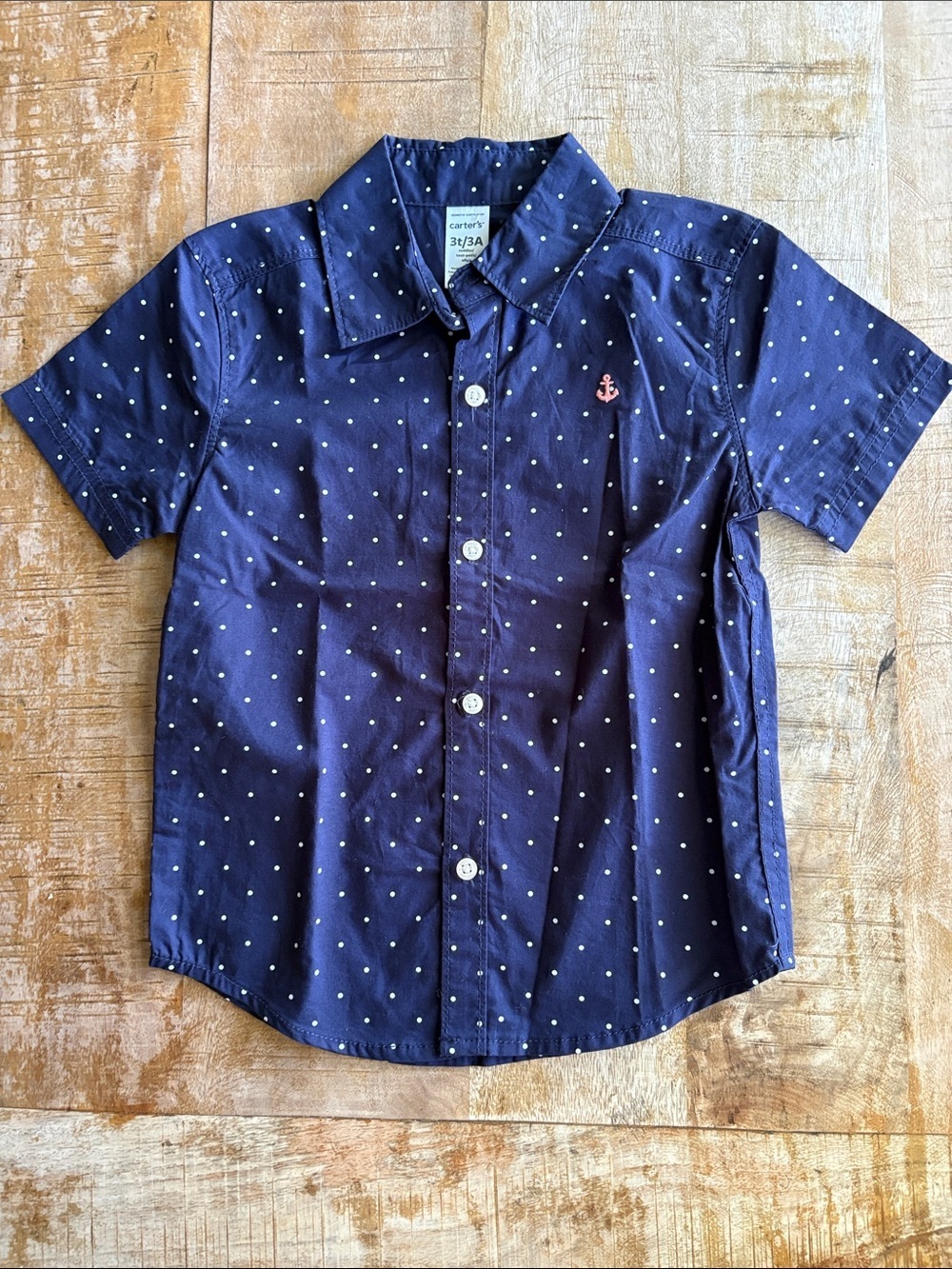 NWOT Carter's Boys Navy Button-Down 3t